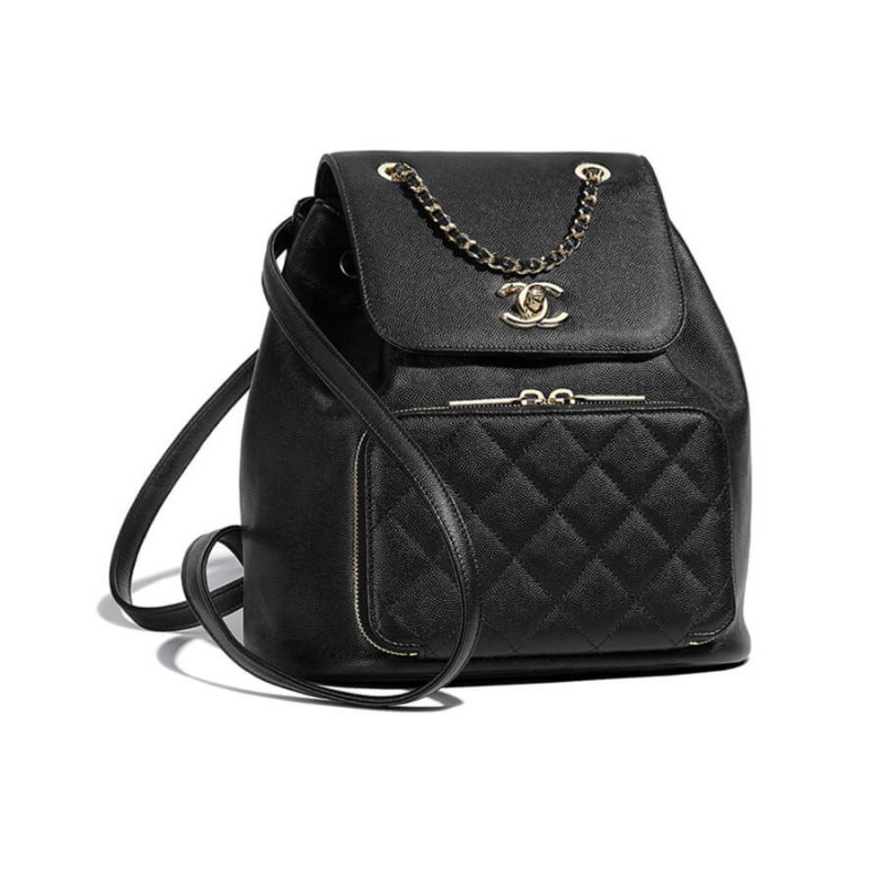 Chanel Business Affinity Mini Backpack in Black Caviar AS3530