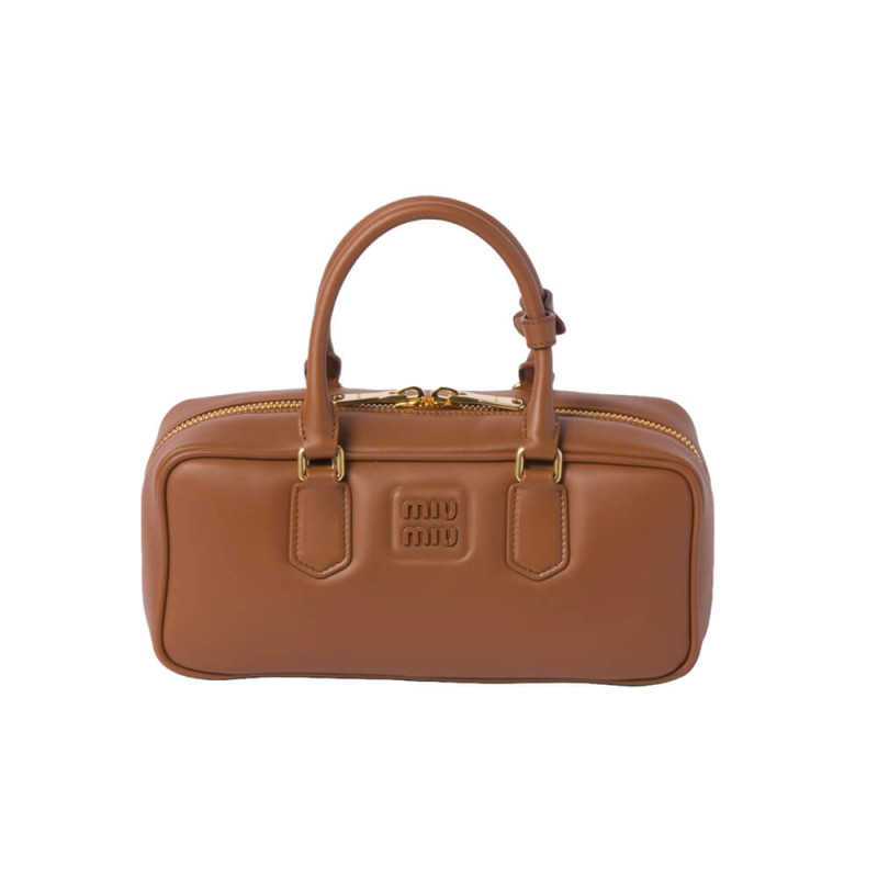 Miu Miu Arcadie Leather Bag 5BB148 Brown