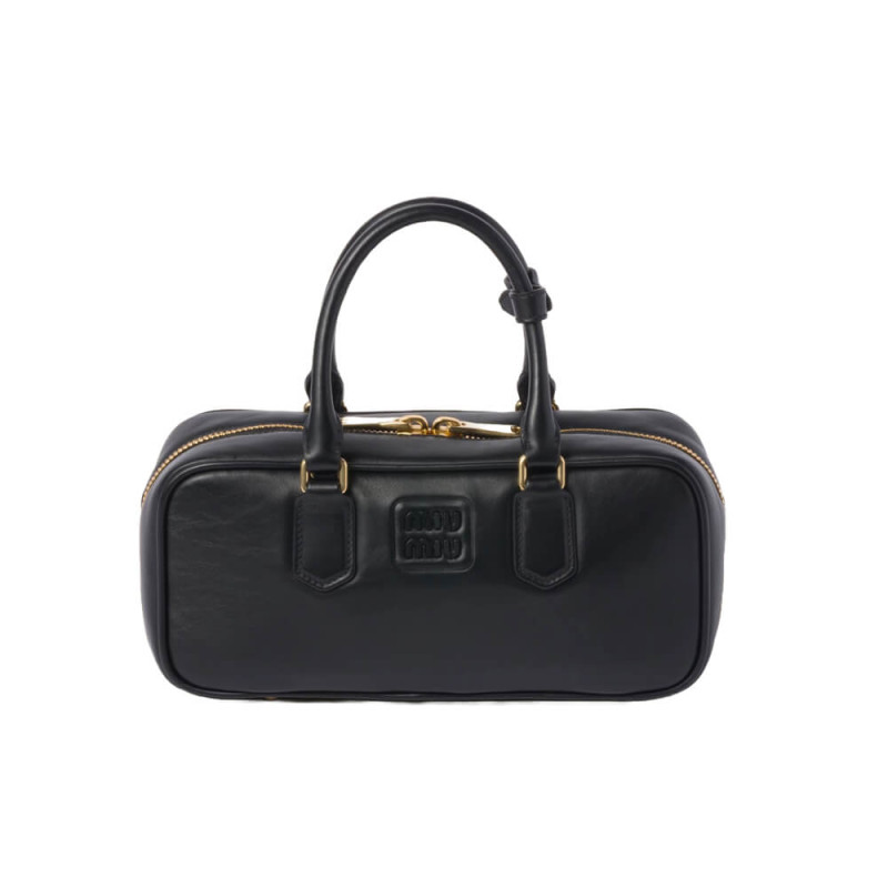 Miu Miu Arcadie Leather Bag 5BB148 Black