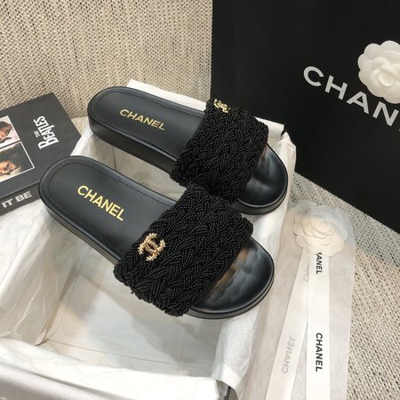 Chanel honey slippers