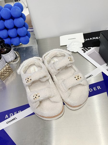 Chanel Sheep curl sandals