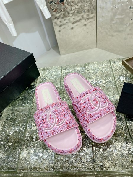 Chanel Wool slippers thick woolen weave