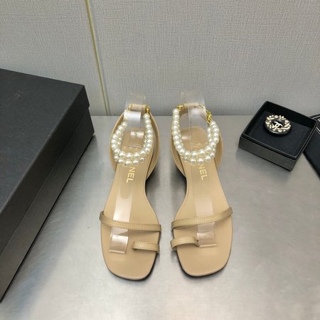 Chanel pearl sandals