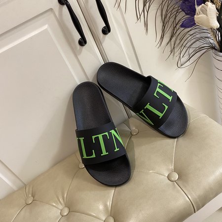 Valentino Slippers VLTN letters in sheepskin