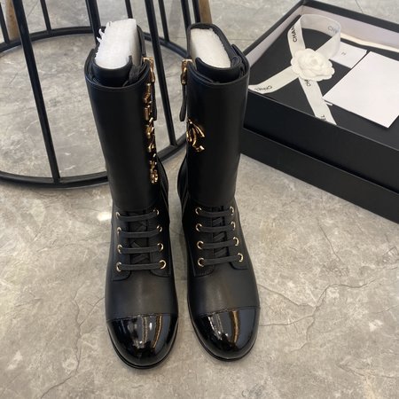 Chanel Knight s Boot Calfskin Big Logo