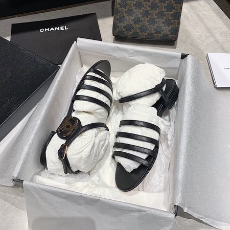 Chanel Pure copper metal chain handmade sandals