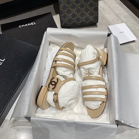 Chanel Pure copper metal chain handmade sandals