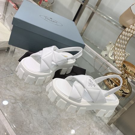 Prada Platform Sawtooth Sandals