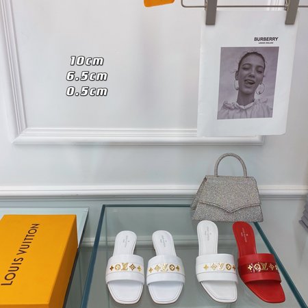 Louis Vuitton high heel slippers