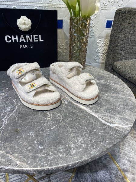 Chanel Wool velcro sandals