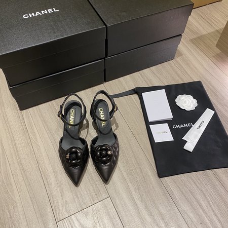 Chanel camellia sandals