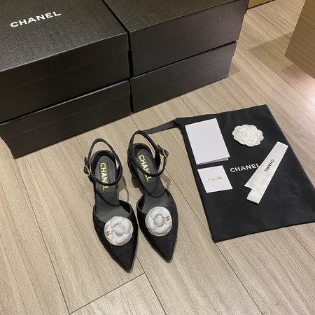 Chanel camellia sandals