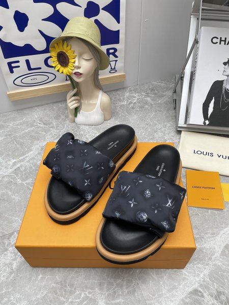 Louis Vuitton Velcro Platform Sandal Premium Gift Box Packaging Fits Wear