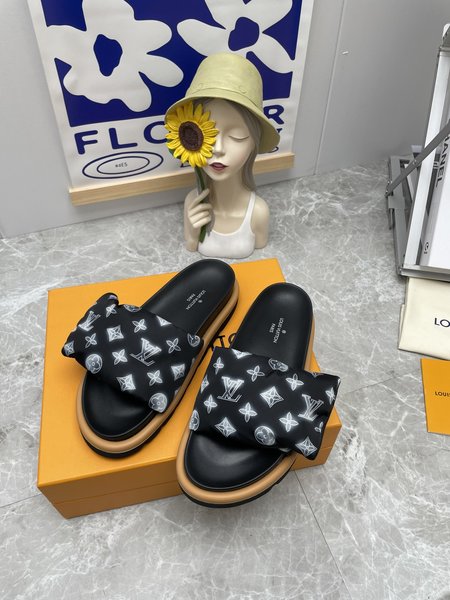 Louis Vuitton Velcro Platform Sandal Premium Gift Box Packaging Fits Wear