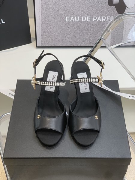 Chanel fish mouth sandals