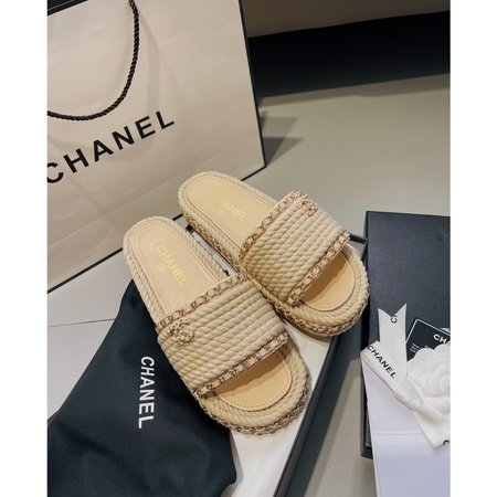 Chanel chain slippers