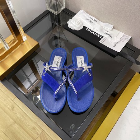 Chanel Pentagram rhinestone sandals and slippers