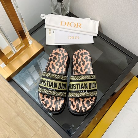 Dior Dway embroidered sandal slides