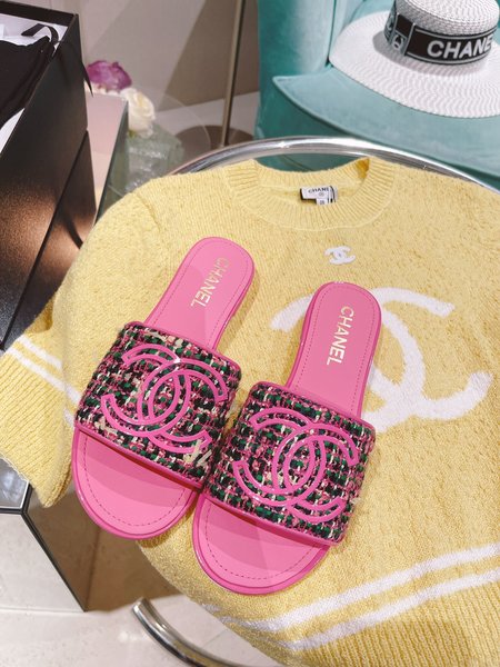 Chanel Embossed slippers