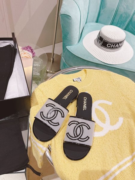 Chanel Embossed slippers