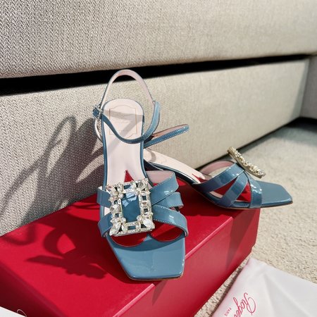 Roger Viver Mini Versailles diamond buckle sandals Kitten Heels