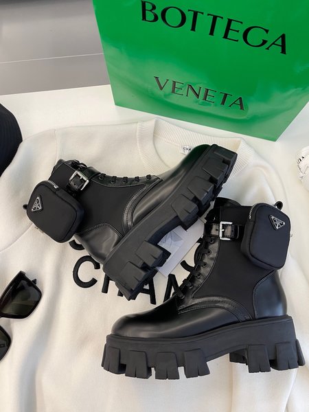 Prada gear platform ankle boots