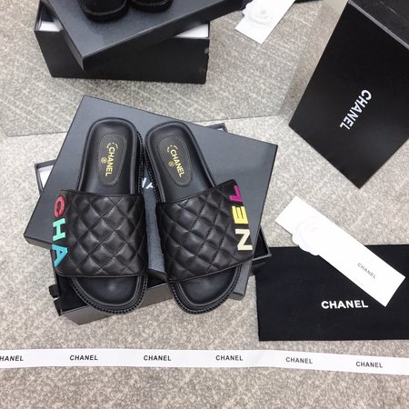 Chanel Colorful Platform Slippers