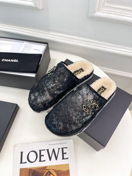 Chanel Wool Half Slippers