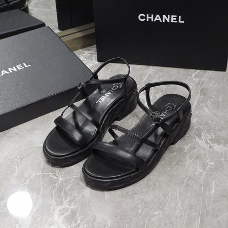 Chanel Platform platform sandals and slippers