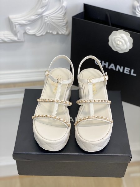 Chanel platform slippers