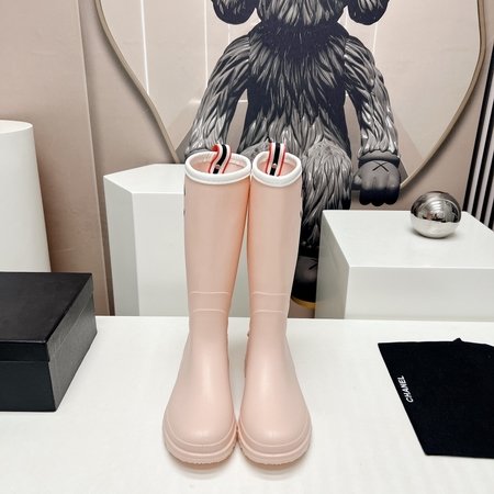 Chanel TPU one-piece rain boots